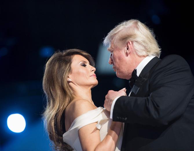 US President Donald Trump and First Lady Melania Trump