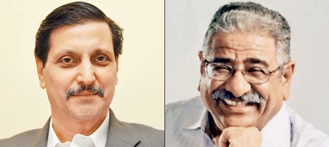 Chairman Yazdi Desai (left) and former board member Dinshaw Mehta