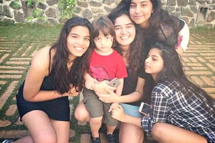Ladies' Man! This photo of AbRam with Suhana and her gal pals is adorable