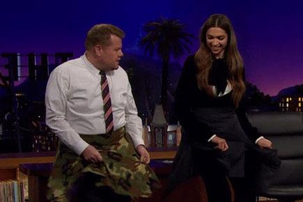 Video:  Deepika doing 'lungi dance' with James Corden will make you ROFL