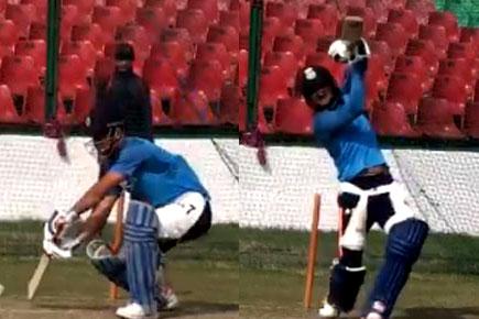 Watch Video: MS Dhoni and Manish Pandey train to tackle yorkers