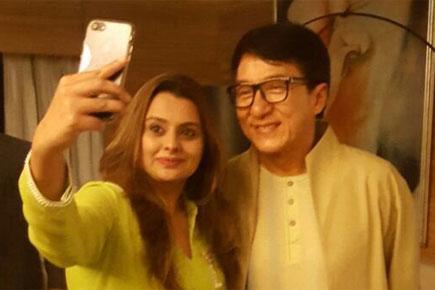 Jackky Bhagnani's sister's fan moment with Jackie Chan!