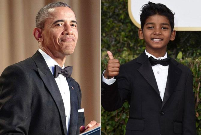 Indian actor Sunny Pawar meets Barack Obama at the White House