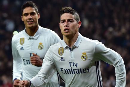 James Rodriguez double helps Real Madrid beat Sevilla in King's Cup