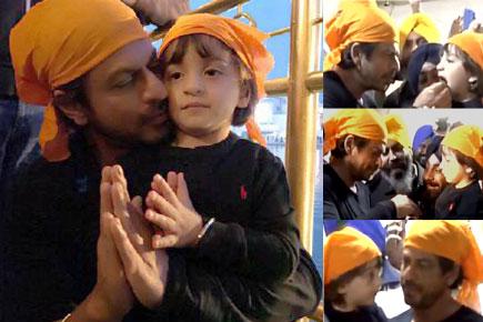 Video: SRK, AbRam together at Golden Temple is sweetness overload