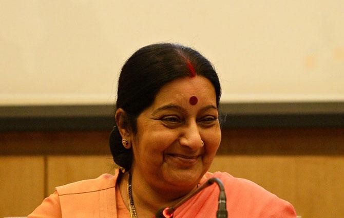 Sushma Swaraj. Pic/AFP