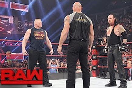 WWE Raw: Undertaker, Goldberg and Brock Lesnar in one ring!