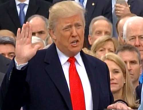 Donald Trump sworn-in