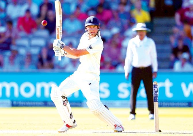 Alastair Cook en route his unbeaten 59 on Saturday. Pic/Getty Images