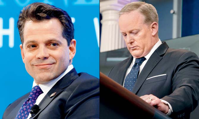 Anthony Scaramucci (L) did not have Sean Spicer
