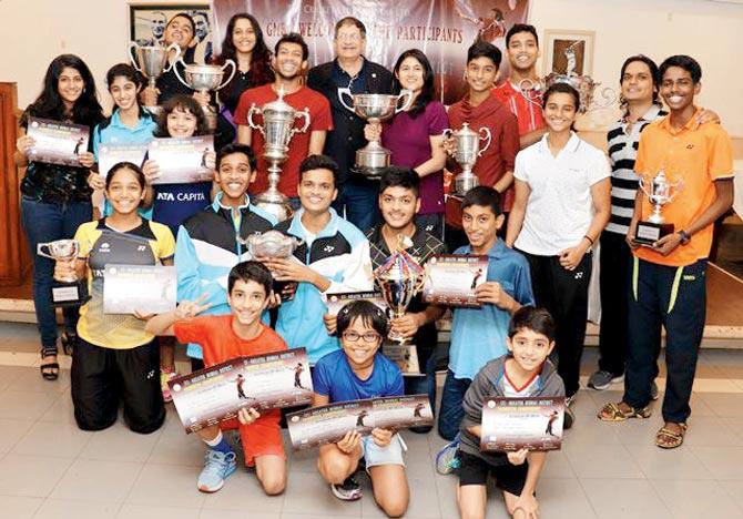 Winners of the CCI-GMBA badminton championships at CCI 