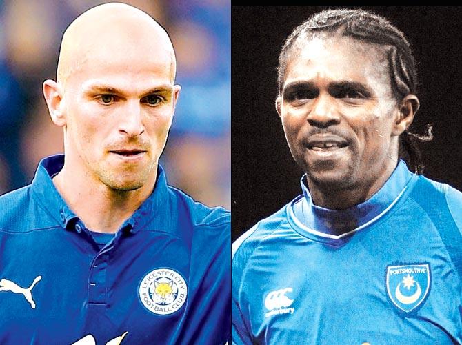 Esteban Cambiasso and Nwankwo Kanu