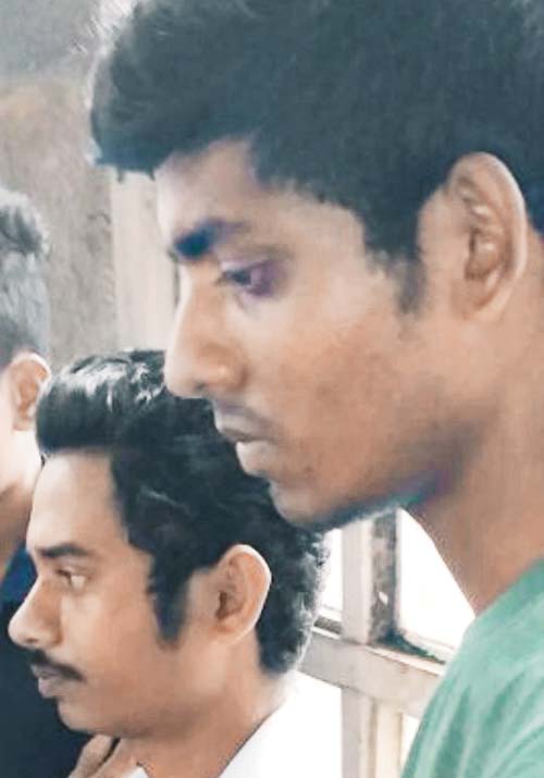 Accused Dashrat (front) and Akash Pawar