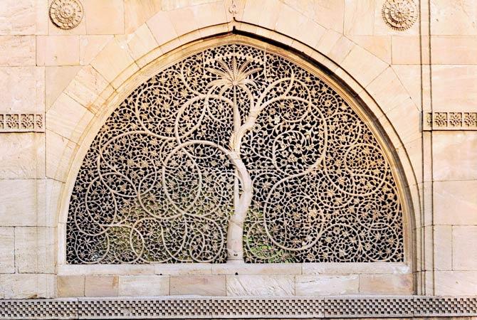 Jaali work at Sidi Saiyyed mosque. Pic/AFP