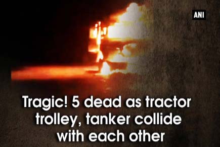 Tragic! 5 dead as tractor trolley, tanker collide with each other