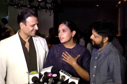 Watch Video: Vivek Oberoi and Richa Chadha at 'Inside Edge' screening