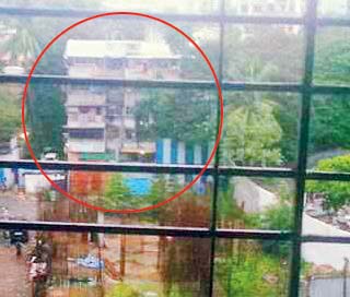 The Siddhi Sai building (circled) before the collapse