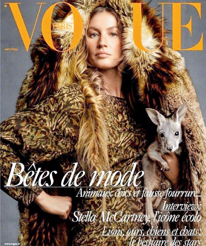 Gisele Bundchen on the cover of Vogue