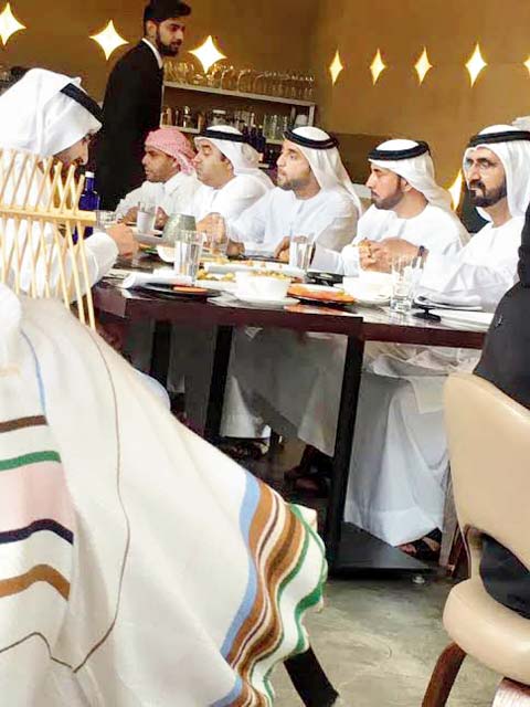 HH Sheikh Mohammed at Farzi Dubai