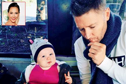 Wife Kyly reveals how Michael Clarke tries to avoid changing daughter's diapers
