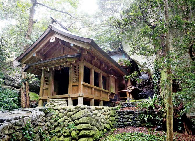 The Okitsugu shrine on Okinoshima island. Pic/AFP