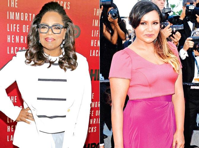 Oprah Winfrey and Mindy Kaling