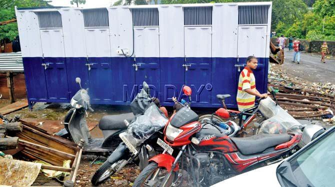 The mobile toilets BMC installed in Powai