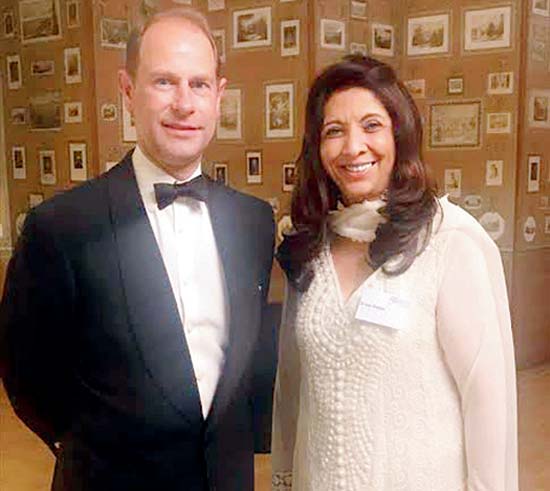 Prince Edward with Indu Shahani