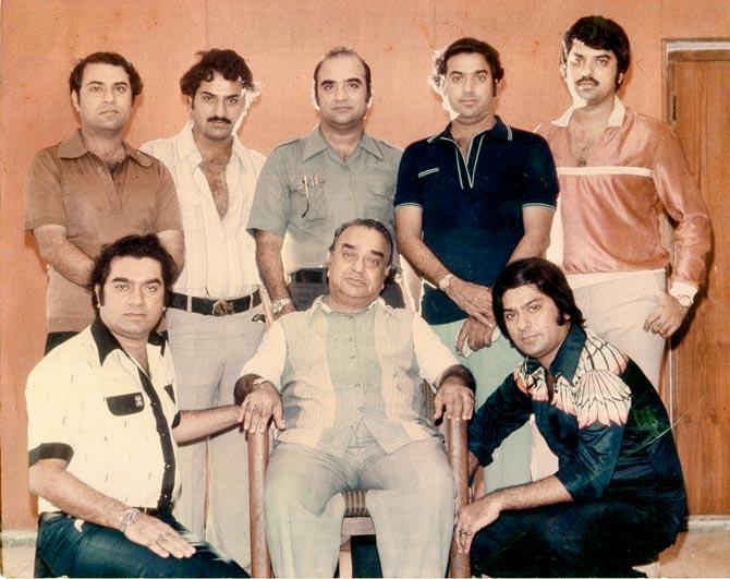 The Ramsay family (standing, left to right) Arjun, Kiran, Kumar, Gangu, Keshu; (sitting, left to right) Tulsi, FU and Shyam Ramsay