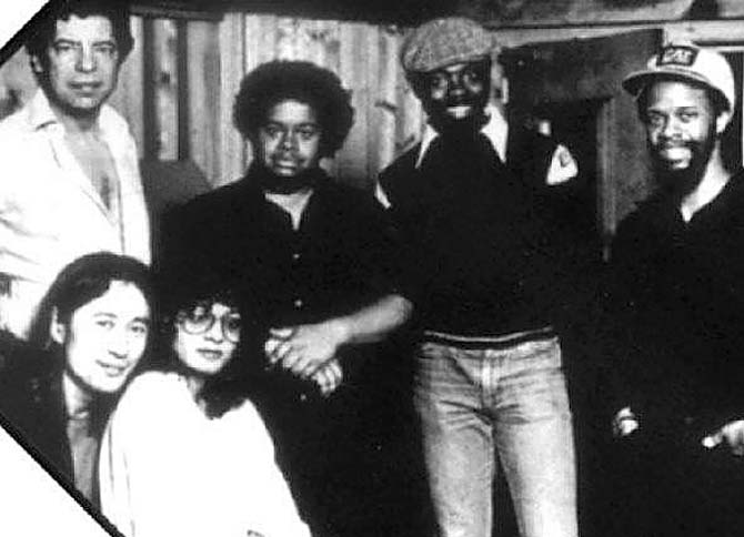 Radha Thomas (second from left) with the Ryoâu00c2u0080u00c2u0088Kawasaki band in USA. She featured in two of their albums, Mirror of My Mind (1979) and Ring Toss (1977)
