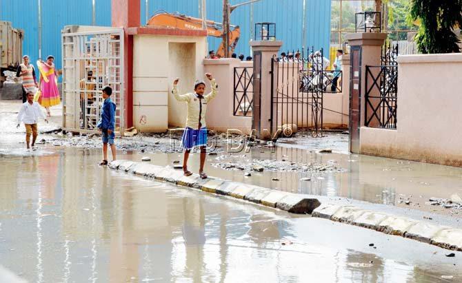Children are being sent back from school if they step into the sewage water and get their uniforms dirty