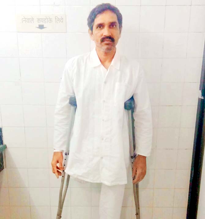 Shekhar Poojari is 80% handicapped from below his waist