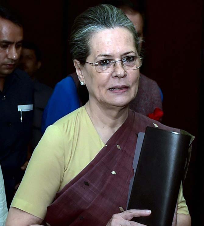 Congress President Sonia Gandhi. Pic/AFP