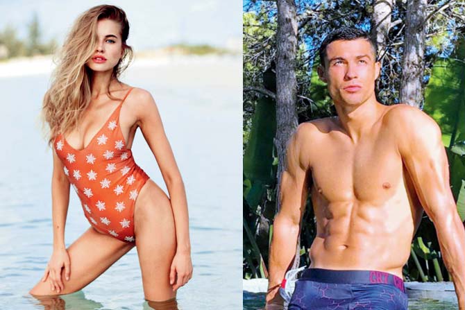 Lingerie model Tanya Mityushina and Cristiano Ronaldo 