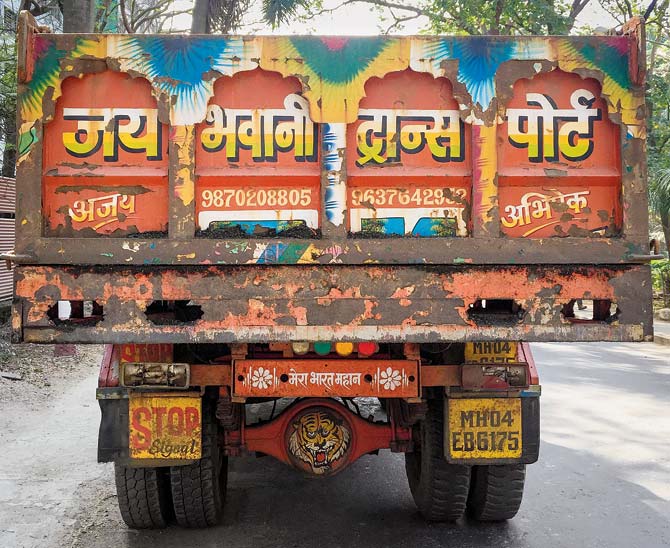 A hand-painted truck in Powai