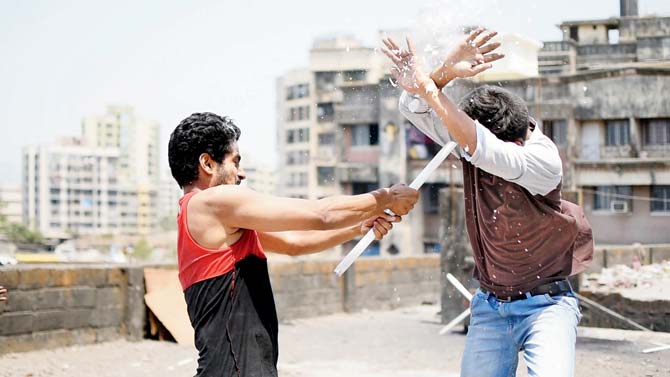 Suraj and his brother Mukut Jha battle it out