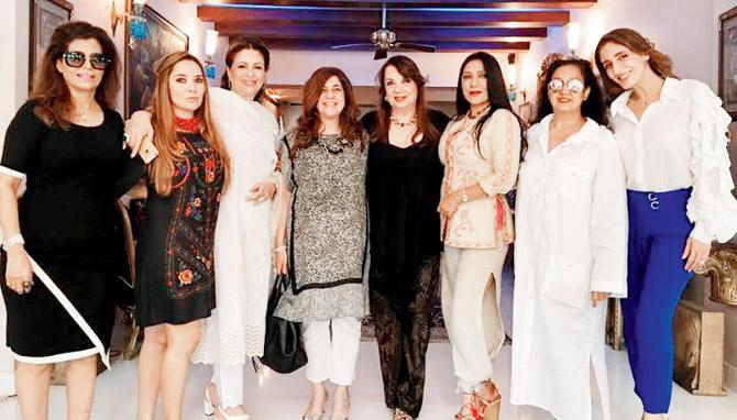 Zarine Khan with family and friends at her birthday lunch.