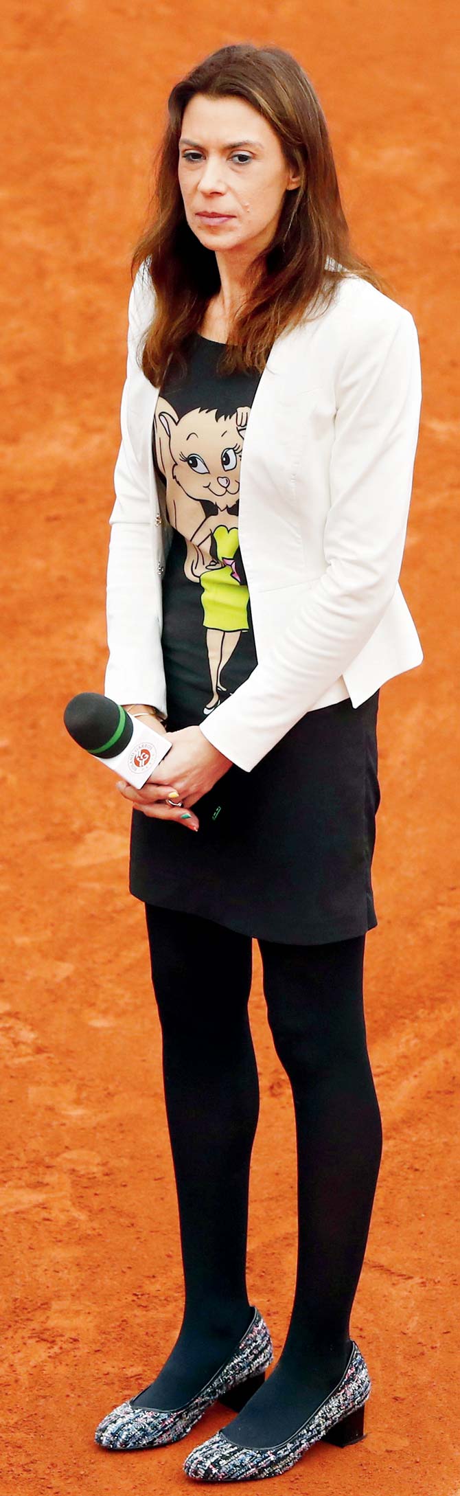 Marion Bartoli during commentary duty recently