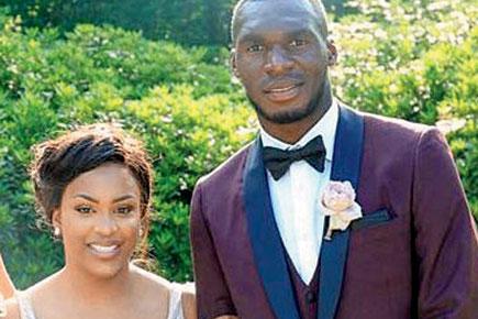 EPL star Chris Benteke's 'Beauty marries Beast' photo with wife is hilarious!