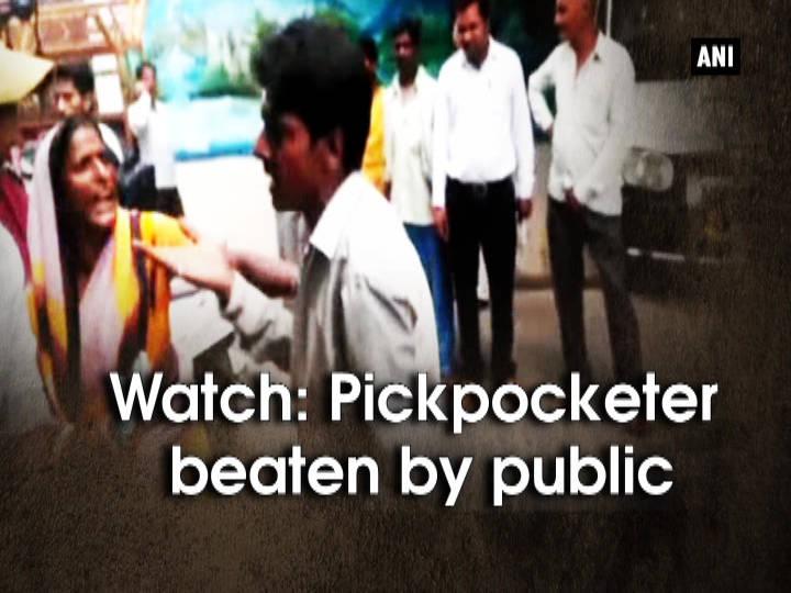 Watch Video: Pickpocket caught red-handed, thrashed by public