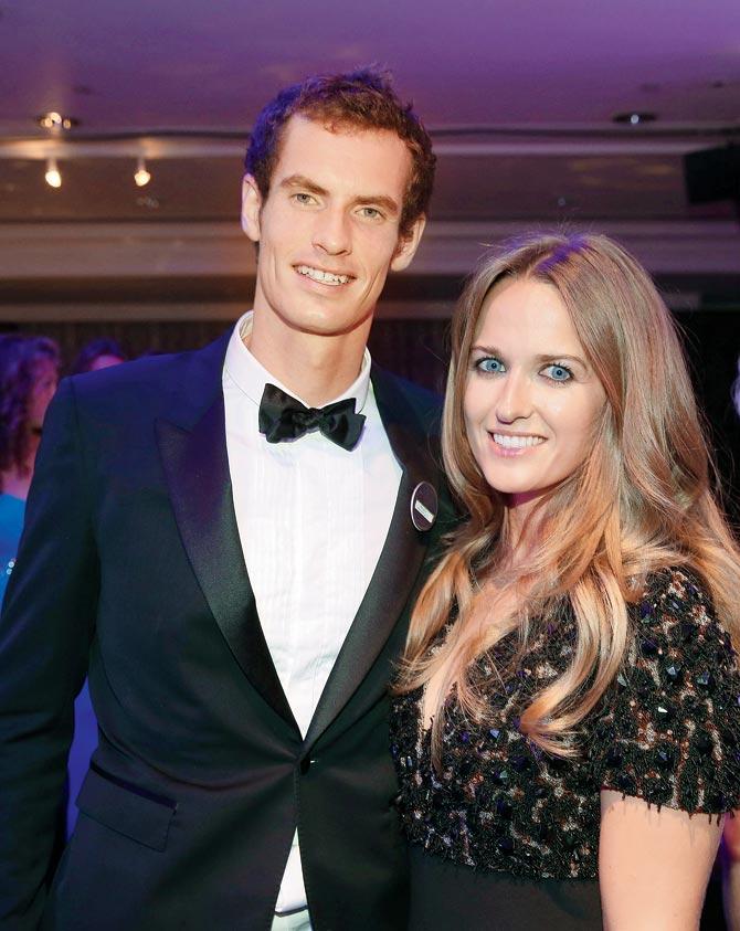 Andy Murray and wife Kim Sears. Pic/Getty Images