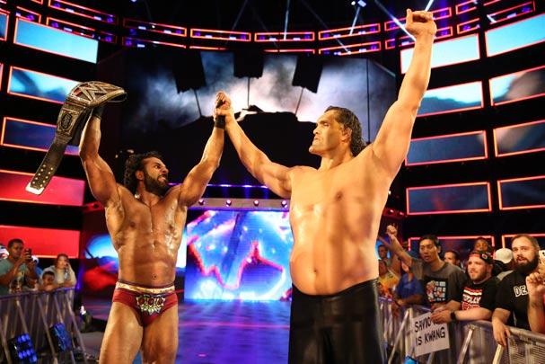 WWE Champion Jinder Mahal and Great Khali