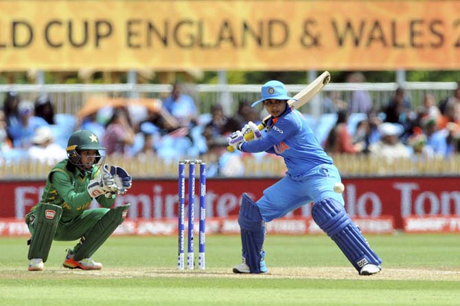 India captain Mithali Raj bats during the ICC Women