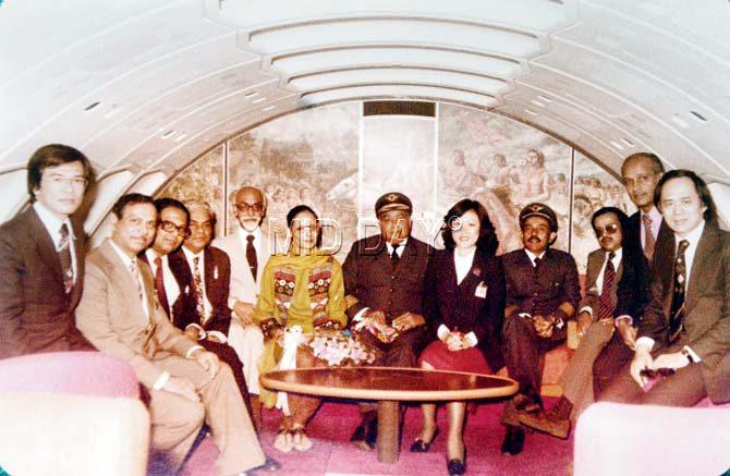 A photograph of the AI crew that Capt CRS Rao has kept to this day