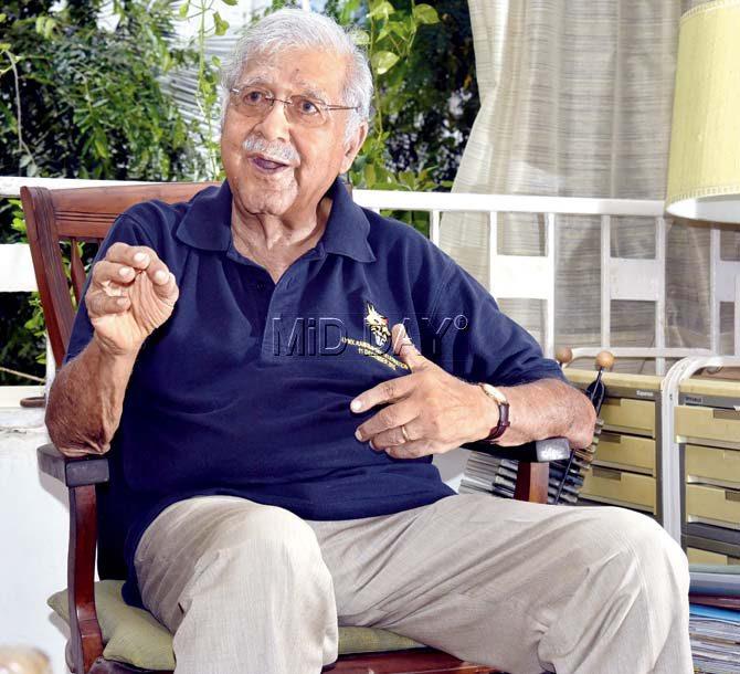 Captain Jag Mohan Nath, 87, the only living Indian Air Force veteran to be decorated with the Maha Vir Chakra, recalls telling JRD Tata, "We [pilots] miss you a lot. Maybe, you should have more interactions with the commercial staff and the operations crew." PIC/PRADEEP DHIVAR