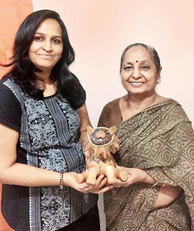 Kumud Bhargava and daughter-in-law donated two piggy banks