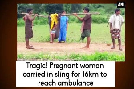 Tragic! Pregnant woman carried in sling for 16 km to reach ambulance