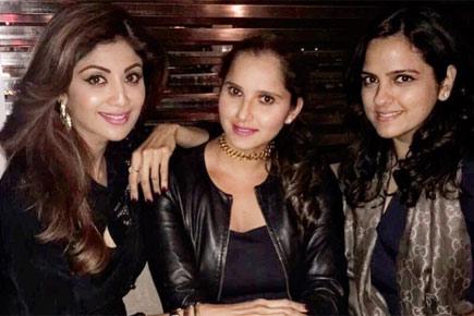 Sania Mirza parties the night away with Shilpa Shetty