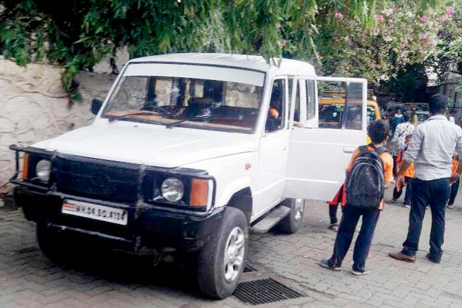 Photos of schools vans and other smaller vehicles ferrying students in the city, collected by the SBOA
