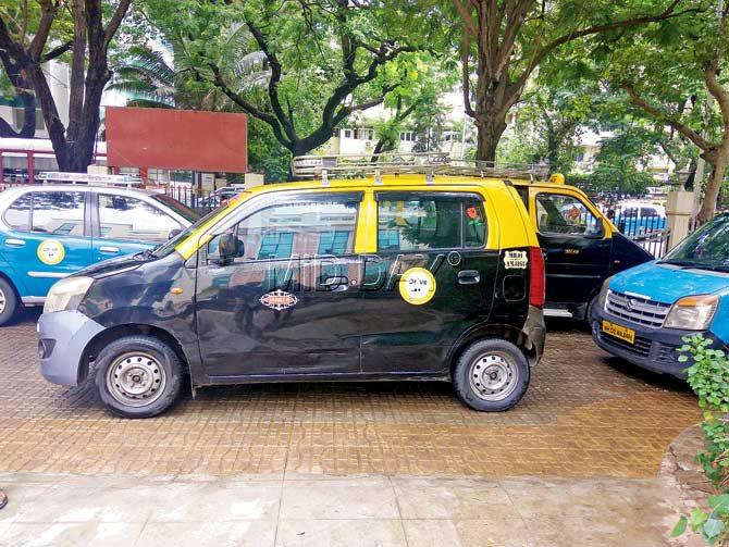 A number of black-and-yellow taxis and Cool Cabs were seen at the app